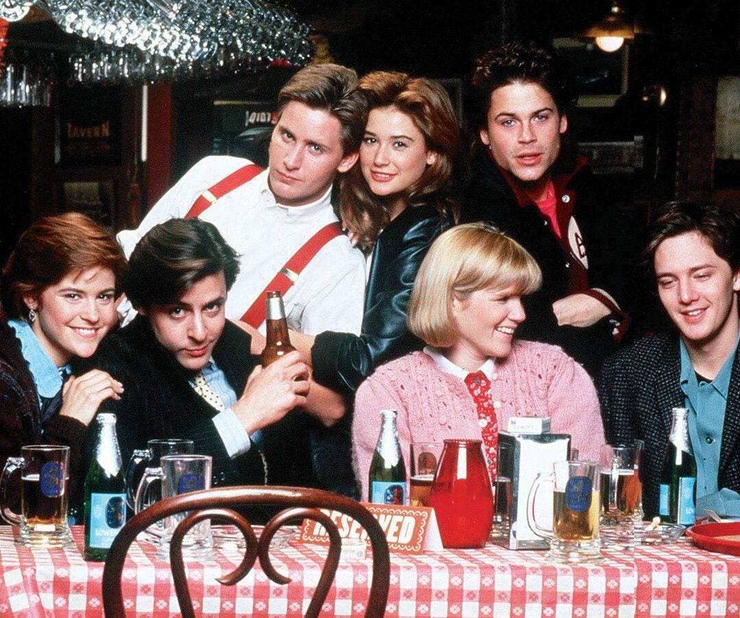 Ally Sheedy, Judd Nelson, Emilio Estevez, Demi Moore, Rob Lowe, Mare Winningham and Andrew McCarthy